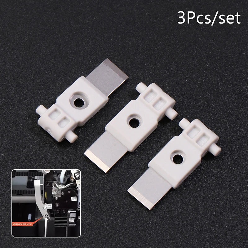 Bambu Lab X1/P1/A1 3D Printers Cutter Blade Replacements, Pack of 3 Spare Parts