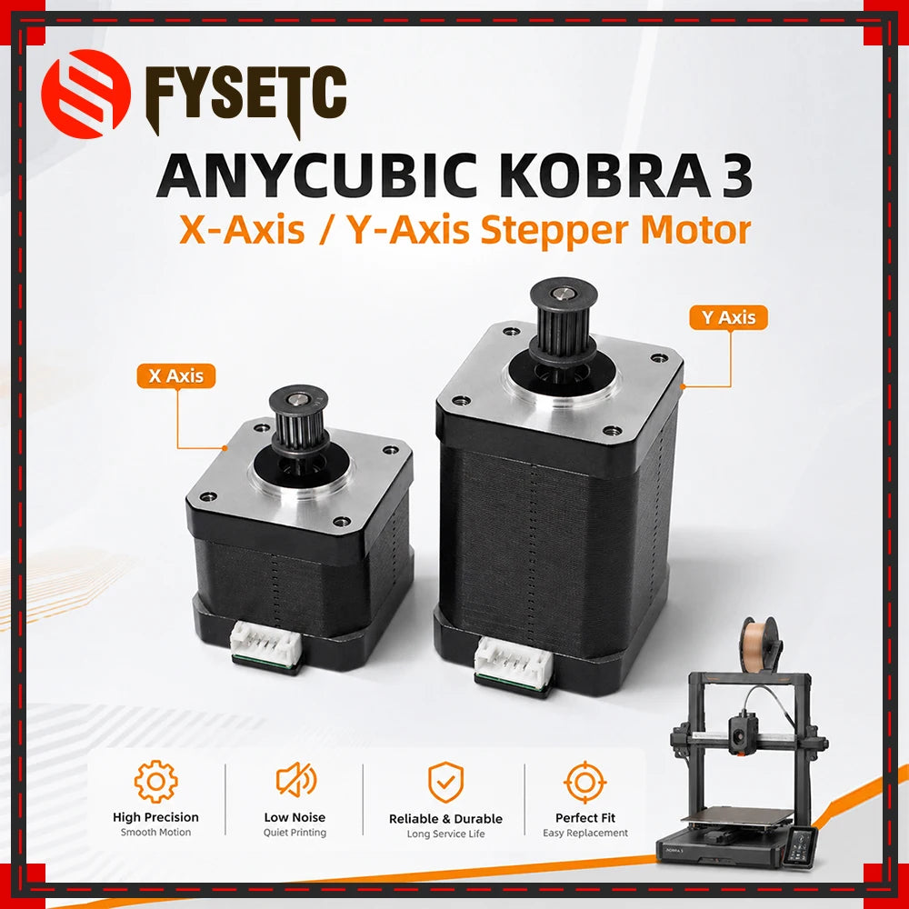 For Anycubic Kobra 3 X-Axis /Y-Axis Stepper Motor High Precision Smoath Motion And Low Noise For Kobra 3 3D Printer Parts