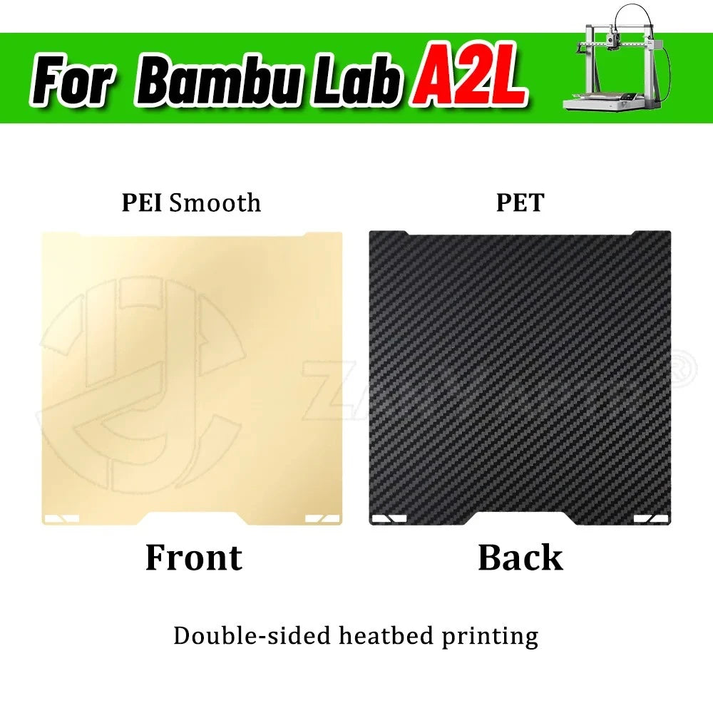 Bambu Lab H2C A2L 335*325mm Build Plate Dual Surface Smooth Textured Printing Bed Plate 3D Printer Replacement Accessories
