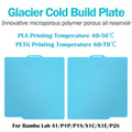For Bambu Lab Cold Plate Low Temperature Plate For Bambu Lab A1 X1 X1C P1P P1S Spring Steel 257x257 Double Sided Bambulab P1 X1
