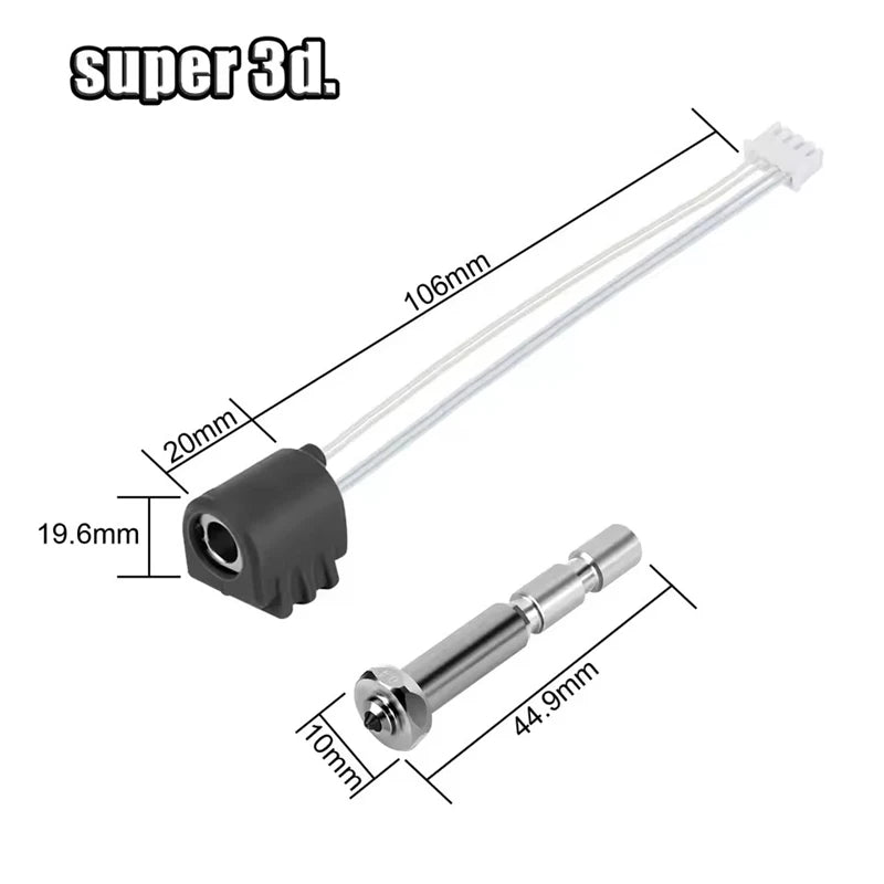 For Anycubic Kobra 3 Max Hotend 0.4/0.6/0.8mm Hot end Combo For Kobra 3 Max Upgraded Combo Quick-Swap Integrated Bimetal Nozzle