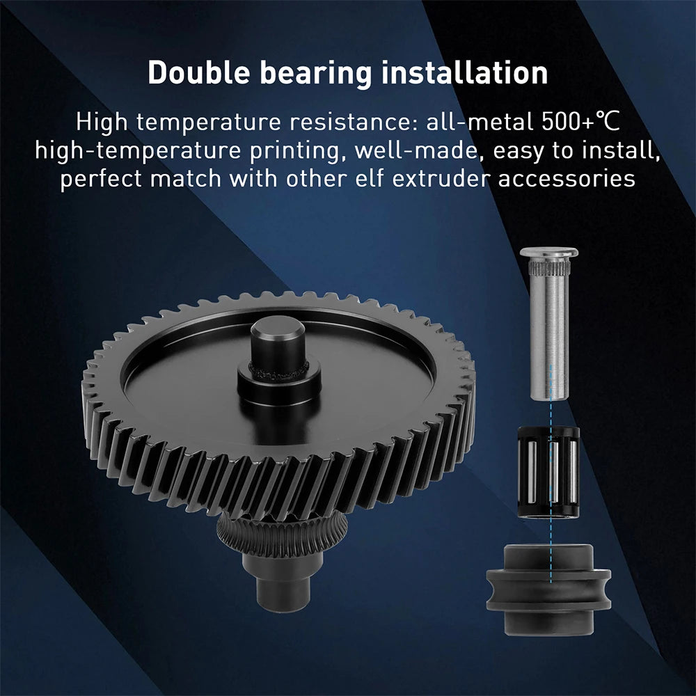 Extruder Gear For Anycubic Kobra 3 Max Upgrade Hardened Steel Helical Gears High Strength Wear Resistant 3D Printer Accessories