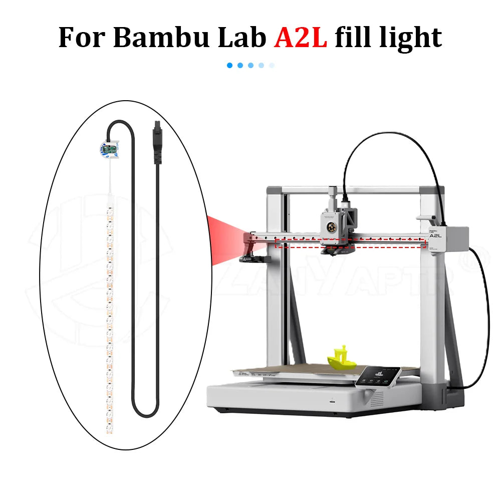 Bambu Lab A2L 3D Printer Dimmable LED Fill Light Printing Auxiliary Observation Lamp