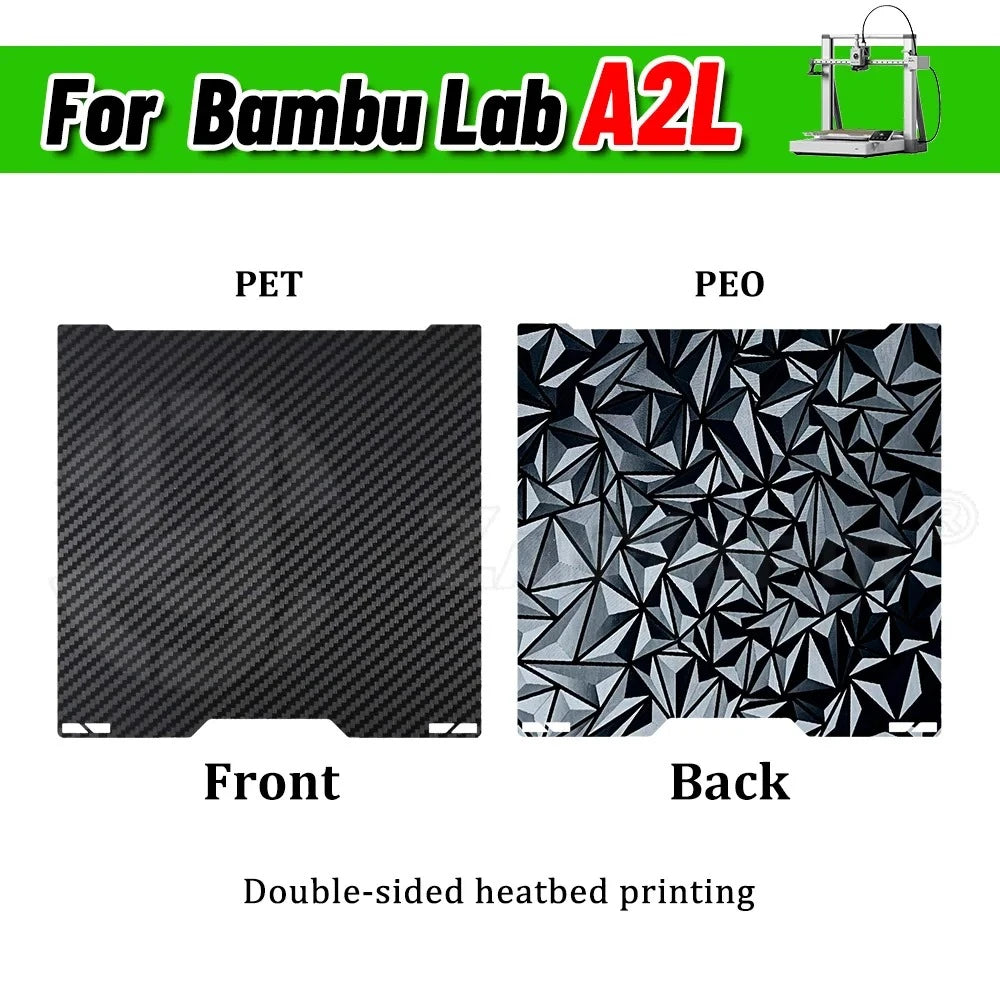 Bambu Lab H2C A2L 335*325mm Build Plate Dual Surface Smooth Textured Printing Bed Plate 3D Printer Replacement Accessories