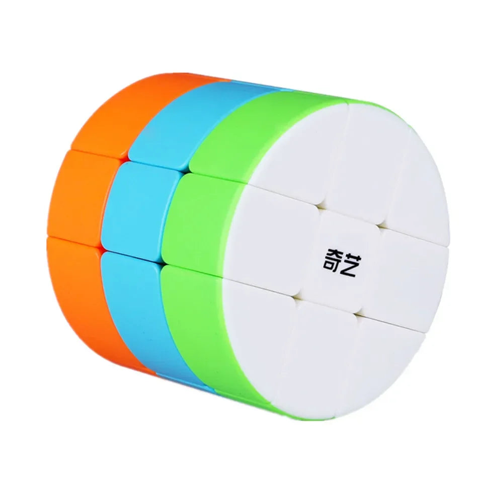 [ECube] QiYi Cylindrical Cube 3x3x3 Stickerless Strange-Shape Magic Cube Twisty Mgaic Cube Learning&amp Educational Puzzle Toys