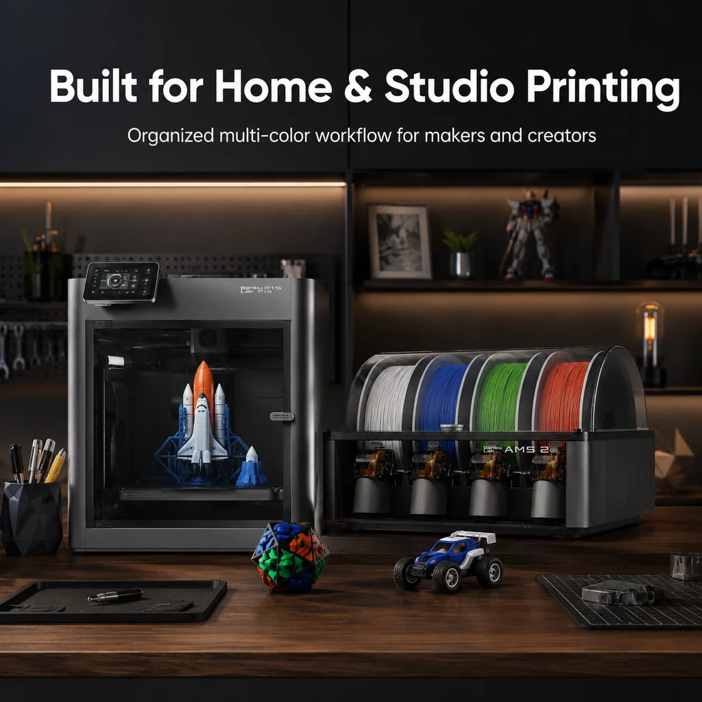Bambu Lab AMS 2 Pro Automatic Material System Multi Color 3D Printer Filament Feeder Dryer Smart Filament Storage