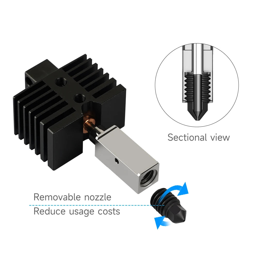 Upgraded Hotend Kit For Qidi X Plus 3 / X Max 3 / X Smart 3 / Q1 Pro Hot End Kit 24V 60W Kobra 2 Plus/2 Max/2 Neo/2 Pro