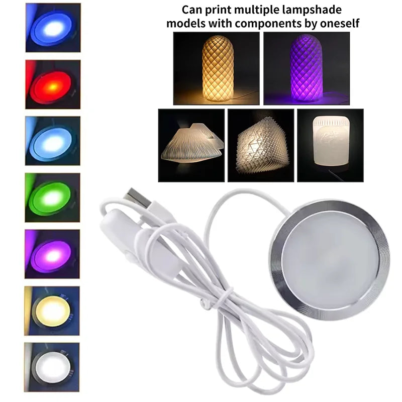 Bambu Lab LED Lamp Kit 001 3D Printing DIY Model LED Lamp Kit 3D Printing Parts LED Lamp Kit 001 Rechargeable for Bambu Lab
