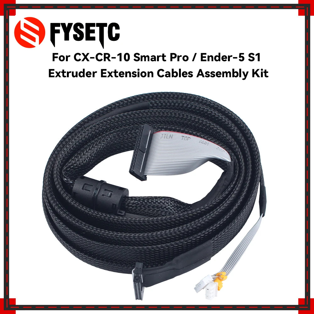 For CX-CR-10 Smart Pro/ Ender-5 S1 Extruder Extension Cables Assembly Kit Easy to Install And Durable For 3D Printer KIt
