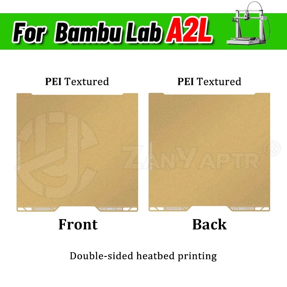Bambu Lab H2C A2L 335*325mm Build Plate Dual Surface Smooth Textured Printing Bed Plate 3D Printer Replacement Accessories