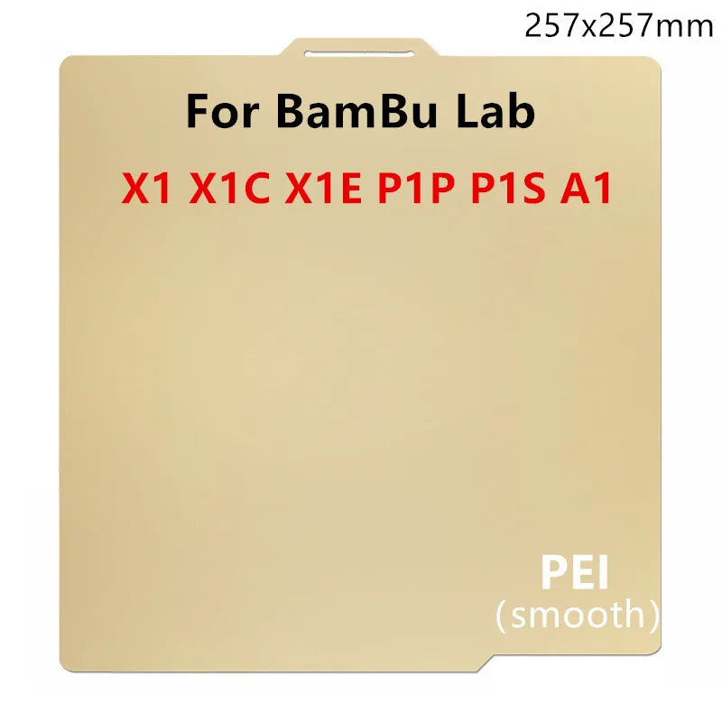 Bambu Lab Build Plate X1 Carbon PEI Plate bamboo plate lab 257x257mm build plate A1 X1 for bambu lab P1S P1P smooth pei