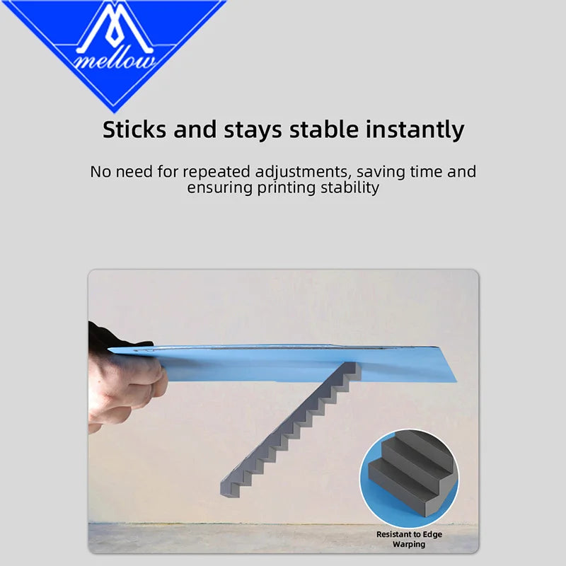 Mellow MintPad Cool Plate Build Surface for Bambu Lab X1 P1 A1 H2D — Dual-Sided Flexible Low-Temp Adhesion Print Bed