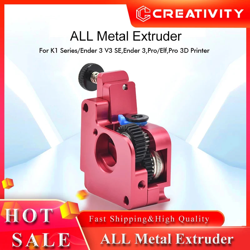 Ender 3 V3 SE Upgrade Extrusion Dual Gear Extruder Not Motor Munual Feed Consumables Filament Gear Fit ender3 v3 se DIY Upgrade