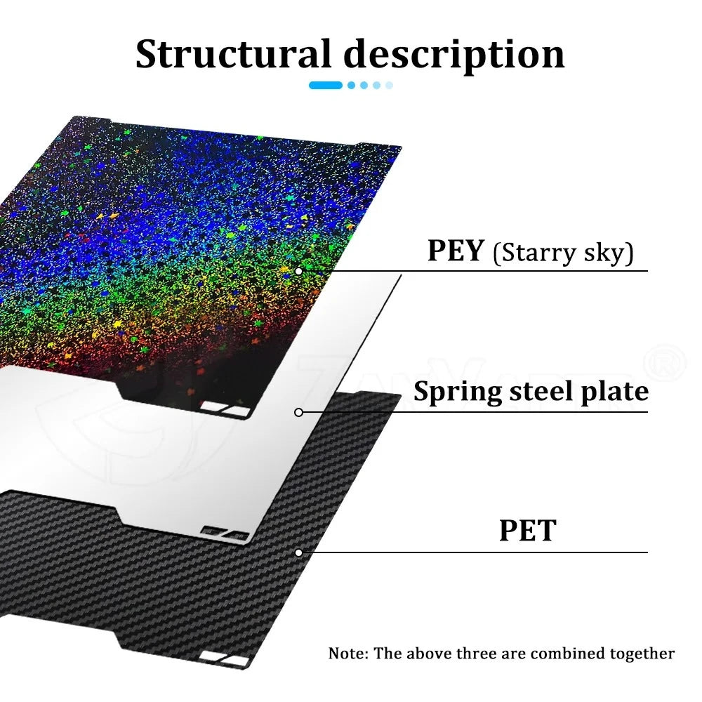Bambu Lab H2C A2L 335*325mm Build Plate Dual Surface Smooth Textured Printing Bed Plate 3D Printer Replacement Accessories
