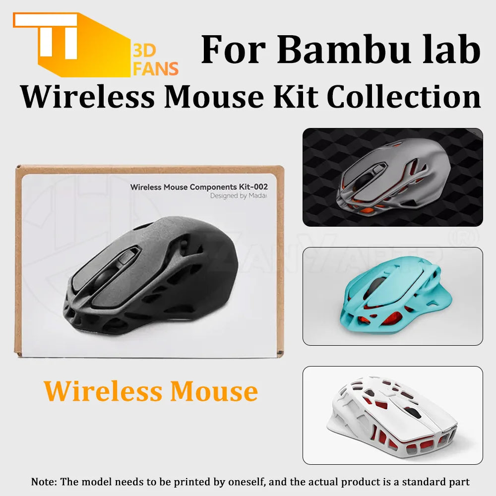 For Bambu Lab Wireless Mouse 002 DIY Creative Model Components for 3D Printer Parts Bambulab Hardware
