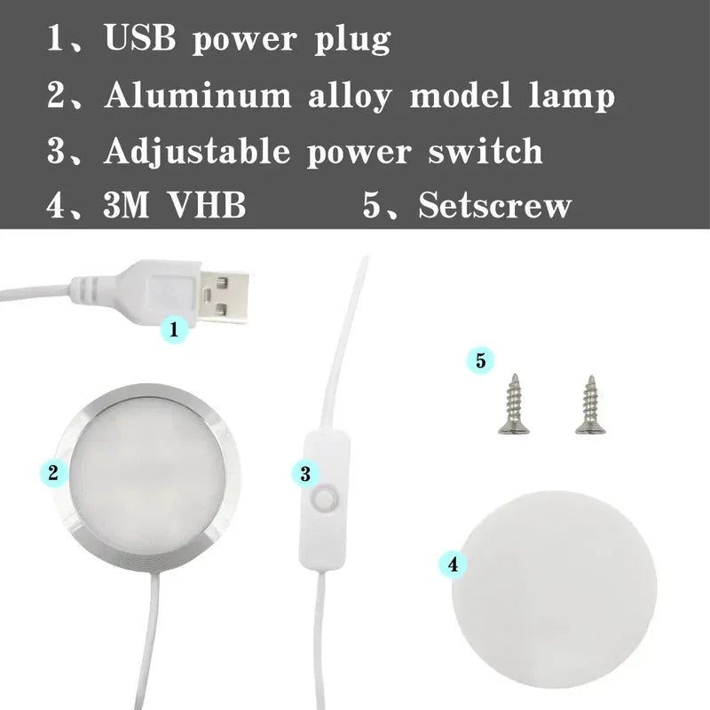 Bambu Lab LED Lamp Kit 001 DIY Hardware Bamboo Light Parts Warm/Multi-Color without Shell for Creative DIY Projects