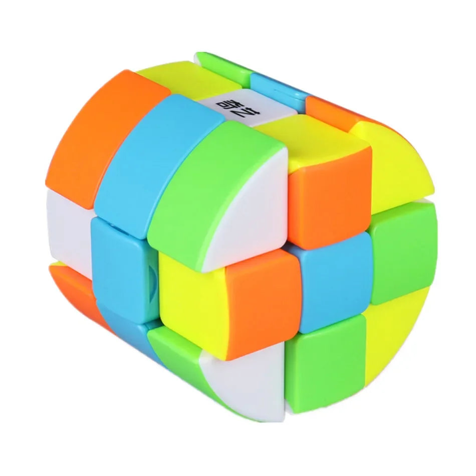 [ECube] QiYi Cylindrical Cube 3x3x3 Stickerless Strange-Shape Magic Cube Twisty Mgaic Cube Learning&amp Educational Puzzle Toys