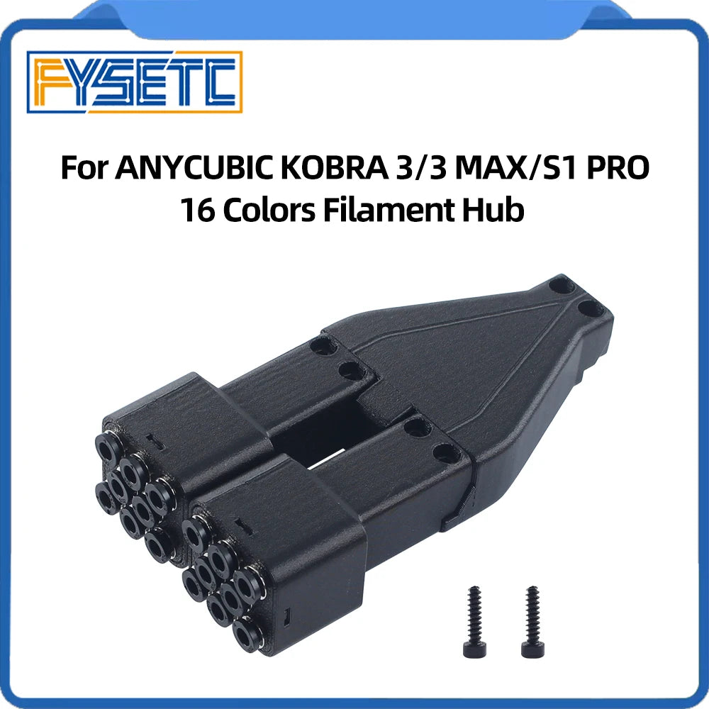 For Anycubic KOBRA 3/3 MAX/S1 PRO 16 Colors Filament Hub Upgraded Multicolor 3D Printer Accessories for Anycubic