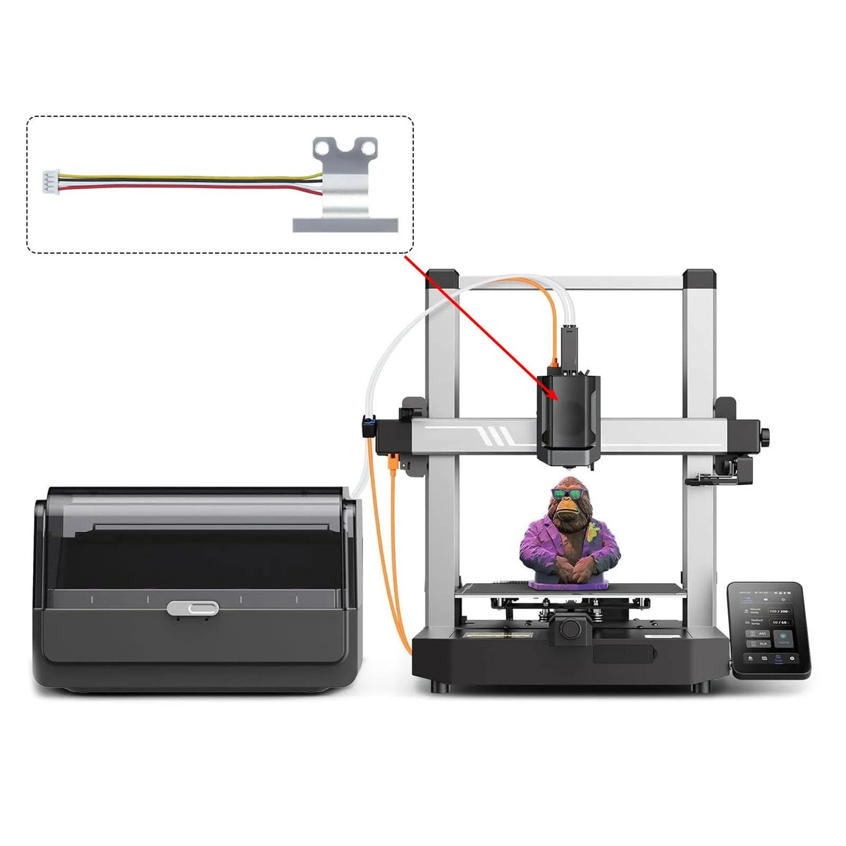 3D Printer Strain Gage Fit for Anycubic Kobra 3 Combo Hotend Mounting Block Sensor Replacement Extruder Accessories