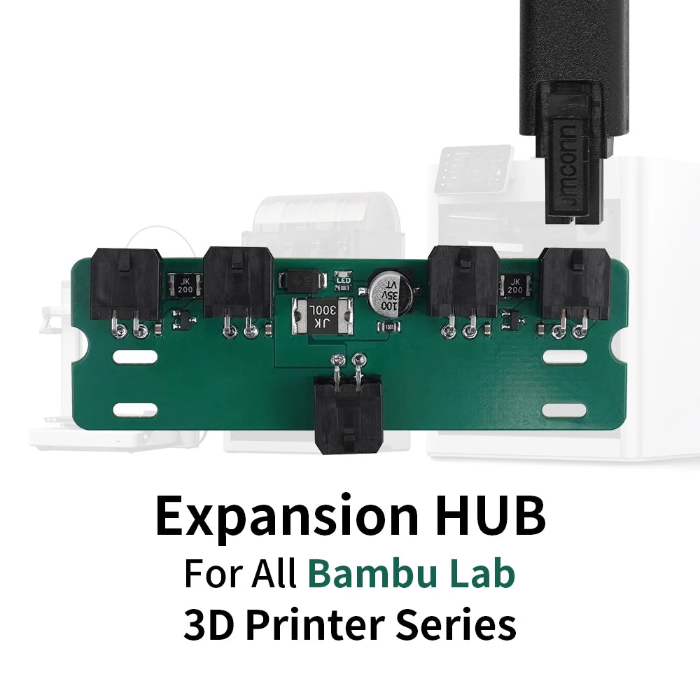 For Bambu Lab 4-Port Expansion Hub with Power Signal Protection for All Bambu Lab 3D Printers Accessory