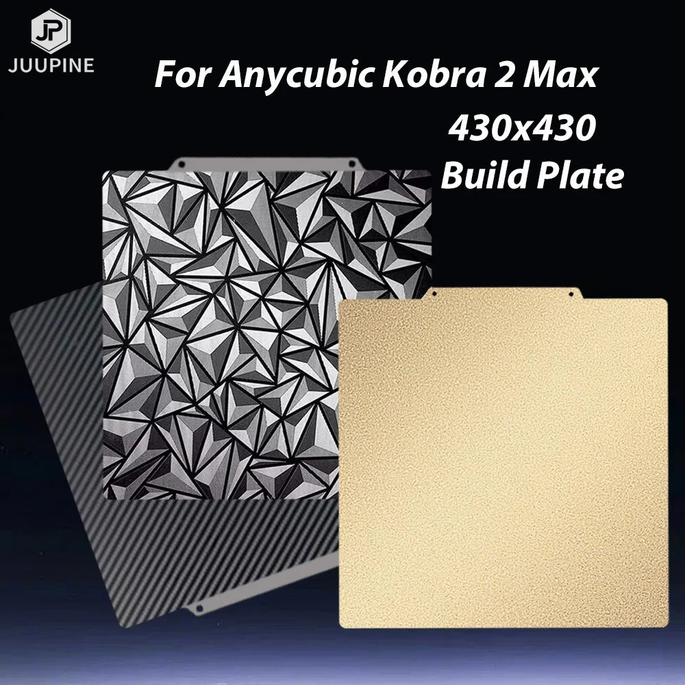 430X430mm PEI PEO PEI Textured Smooth Double Side 430x430 Build Plate Kobra 2 Max Plate for Elegoo Neptune 4 Max Build Plate