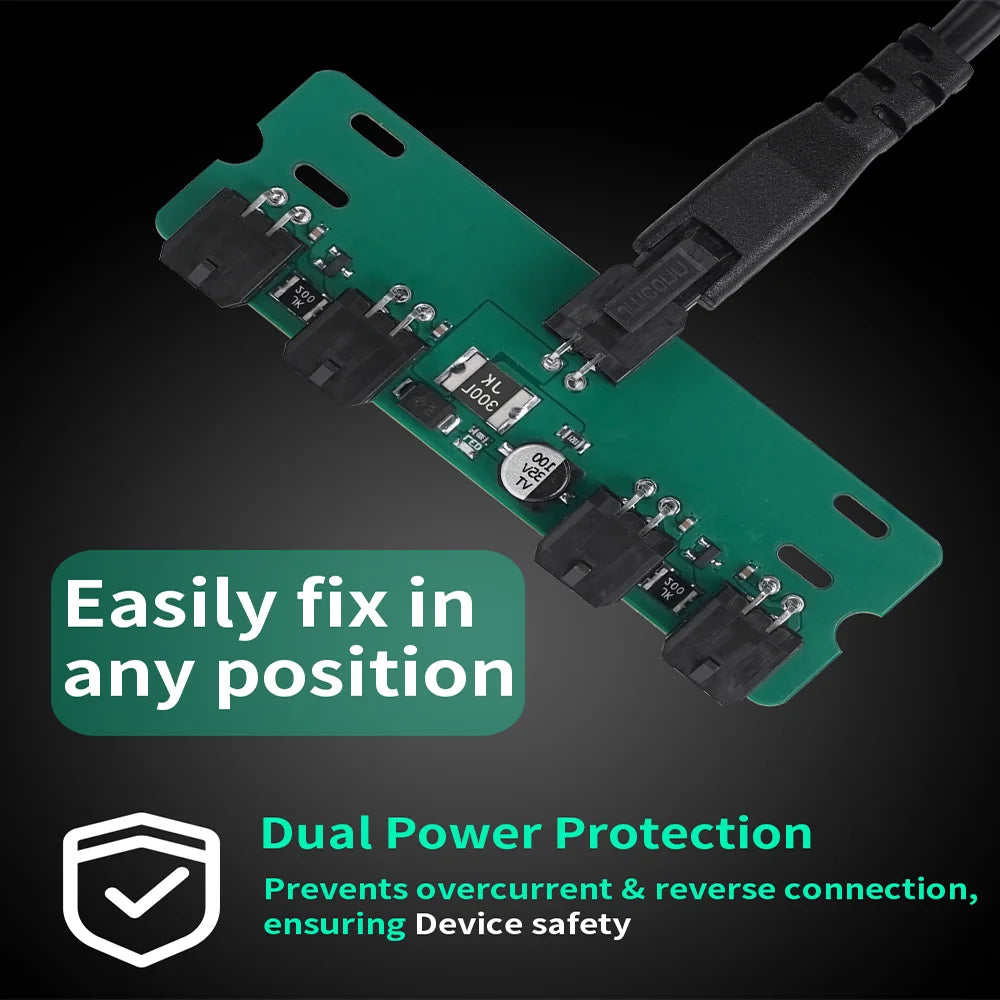 For Bambu Lab 4-Port Expansion Hub with Power Signal Protection for All Bambu Lab 3D Printers Accessory