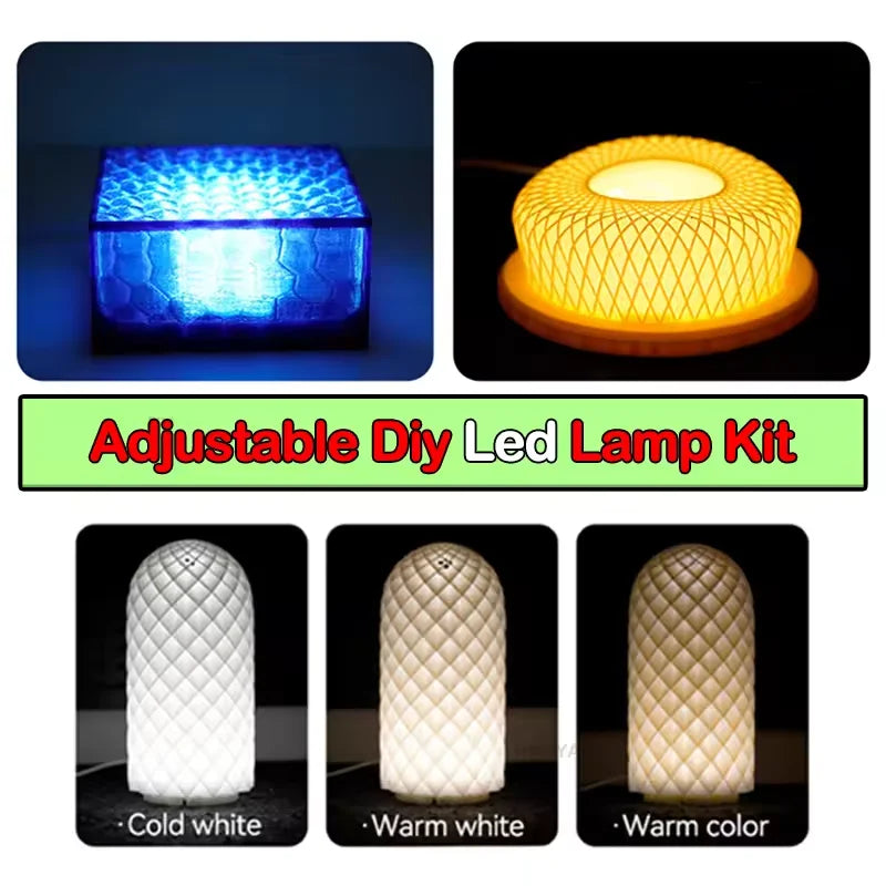 Bambu Lab LED Lamp Kit 001 3D Printing DIY Model LED Lamp Kit 3D Printing Parts LED Lamp Kit 001 Rechargeable for Bambu Lab